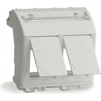 Адаптер DKC для двух информационных разъемов Keystone 2 модуля