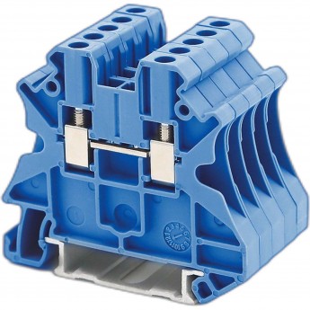 Клемма проходная DKC TUR-2.5-BU винтовой зажим 2 точки подключения 2.5кв.мм синяя Клемма проходная DKC TUR-2.5-BU винтовой зажим 2 точки подключения 2.5кв.мм синяя