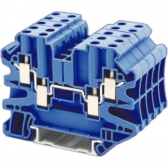 Клемма проходная DKC TUR-4-BU винтовой зажим 2 точки подключения 4кв.мм синий Клемма проходная DKC TUR-4-BU винтовой зажим 2 точки подключения 4кв.мм синий