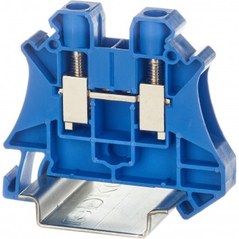 Клемма проходная DKC TUR-6-BU винтовой зажим 2 точки подключения 6кв.мм синяя Клемма проходная DKC TUR-6-BU винтовой зажим 2 точки подключения 6кв.мм синяя