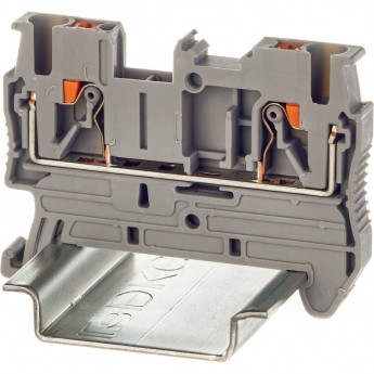 Клемма проходная DKC, зажим push-in, 2 точки подключения, 2.5 кв.мм, серая Клемма проходная DKC, зажим push-in, 2 точки подключения, 2.5 кв.мм, серая