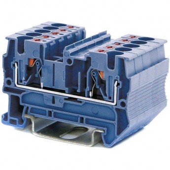 Клемма проходная DKC VPR-4-BU зажим push-in 2 точки подключения 4кв.мм синяя Клемма проходная DKC VPR-4-BU зажим push-in 2 точки подключения 4кв.мм синяя