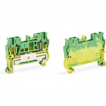 Клемма заземления DKC, зажим push-in, 2 точки подключения, 2.5 кв.мм Клемма заземления DKC, зажим push-in, 2 точки подключения, 2.5 кв.мм