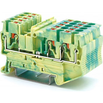 Клемма заземления DKC, зажим push-in, 3 точки подключения, 2.5 кв.мм Клемма заземления DKC, зажим push-in, 3 точки подключения, 2.5 кв.мм