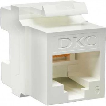 Модуль DKC Keystone RJ45 CAT6 неэкр180 градусов белый