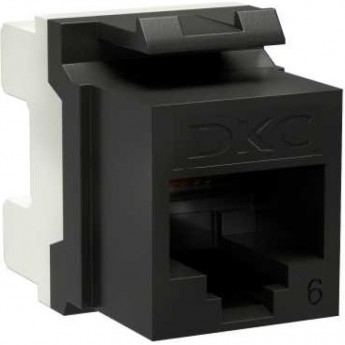 Модуль DKC Keystone RJ45 CAT6 неэкр180 градусов черный