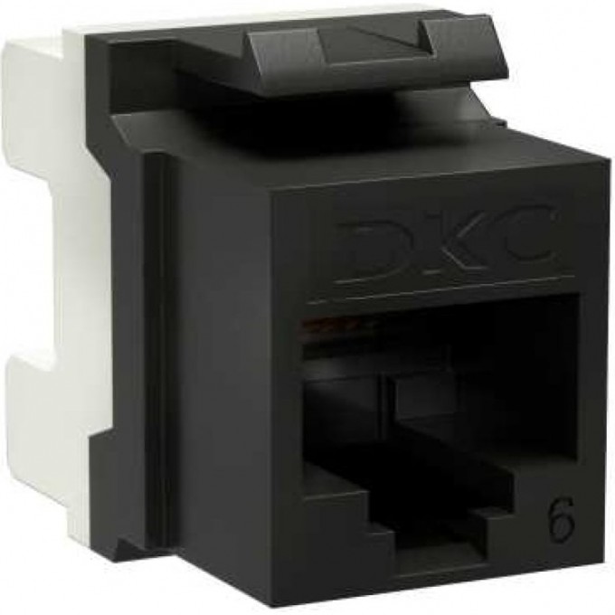 Модуль DKC Keystone RJ45 CAT6 неэкр180 градусов черный RNK6U180BK