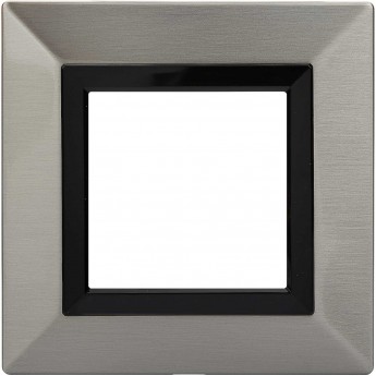 Рамка DKC из металла, "Avanti", никелированная, 1 пост (2 модуля)