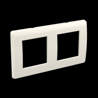 Рамка DKC на 2+2 модуля (двухместная), белая, RAL9010