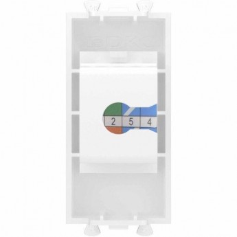 Розетка телефонная DKC AVANTI RJ12 модульная, белое облако, 1 модуль
