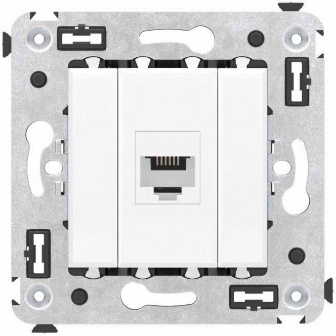 Розетка телефонная DKC AVANTI СП RJ12, белое облако, без шторок 4400613