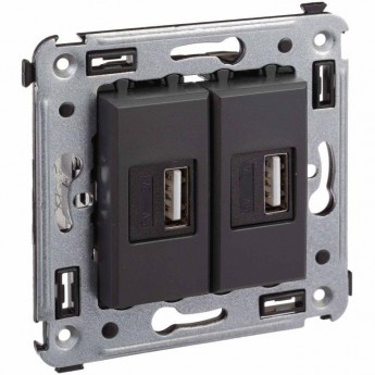 Устройство зарядное USB DKC AVANTI СП, черный матовый Устройство зарядное USB DKC AVANTI СП, черный матовый
